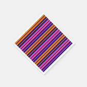 Serviette En Papier Conception de rayures verticales orange bleu rose (Coin)
