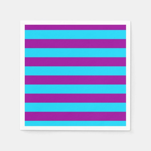 Serviette En Papier Conception de rayures violettes bleues (Devant)