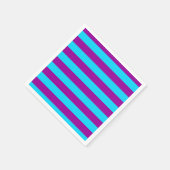 Serviette En Papier Conception de rayures violettes bleues (Coin)