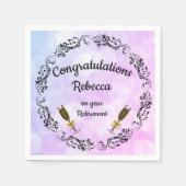 Serviette En Papier Conception de retraite personnalisée (Devant)