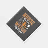 Serviette En Papier Conception de sorcière infirmière Halloween (2) (Coin)