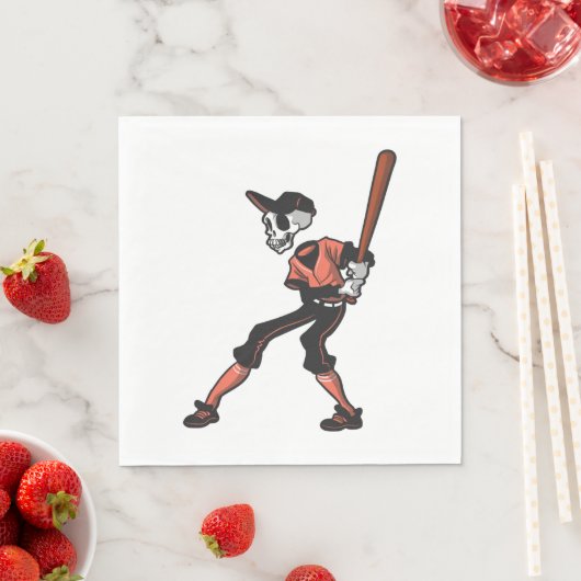 Serviette En Papier conception de squelette de baseball pour les joueu (En situation)