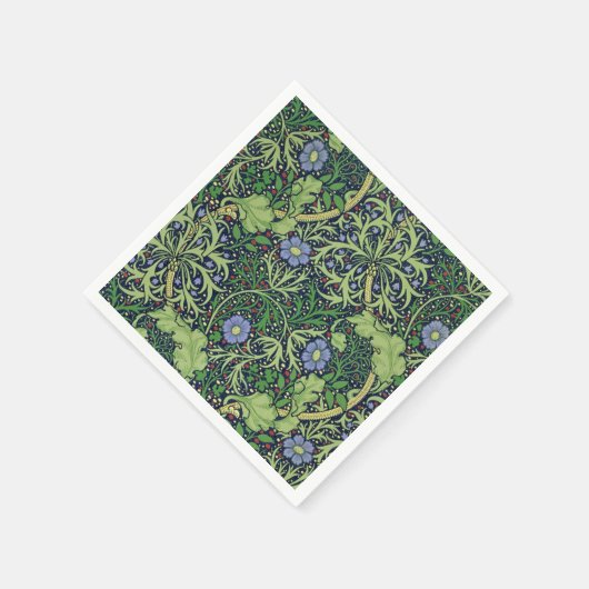 Serviette En Papier Conception de style Art nouveau de William Morris (Coin)