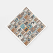 Serviette En Papier Conception de surface composée de chats (Coin)
