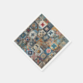 Serviette En Papier Conception de surfaces composées à l'ancienne (Coin)
