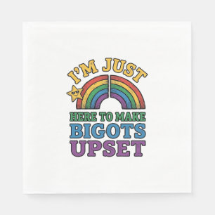 Serviette En Papier Conception de T-shirt arc-en-ciel de fierté vintag