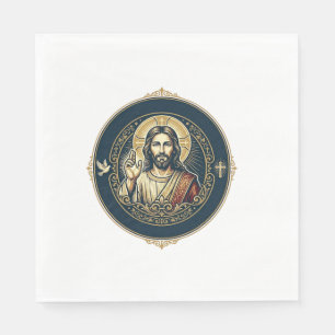 Serviette En Papier Conception de T-Shirt d'Artiste Numérique Jésus iP