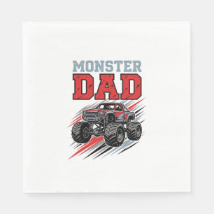 Serviette En Papier Conception de T-shirt de camion monstre vintage de