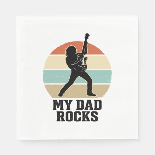 Serviette En Papier Conception de T-shirt de guitare vintage de couche (Devant)