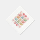 Serviette En Papier Conception de tasse de thé rose (Coin)