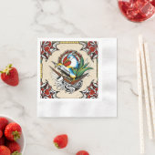 Serviette En Papier Conception de tatouages intemporels (En situation)