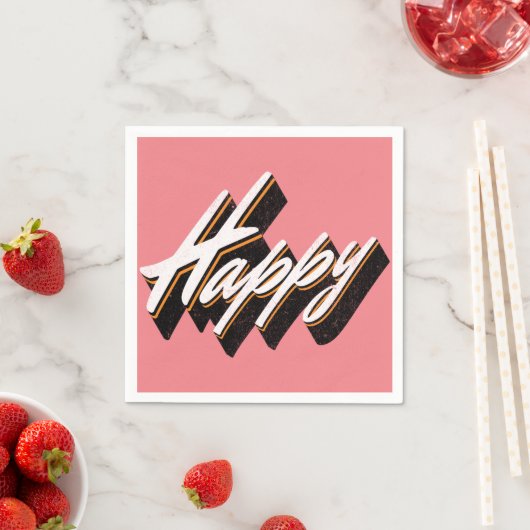 Serviette En Papier Conception de texte agréable (En situation)