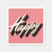 Serviette En Papier Conception de texte agréable (Devant)