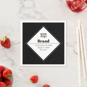 Serviette En Papier Conception de texte moderne éditable & Votre logo