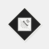 Serviette En Papier Conception de texte moderne éditable & Votre logo (Coin)