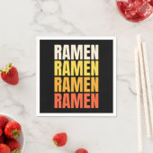 Serviette En Papier Conception de texte Ramen (En situation)