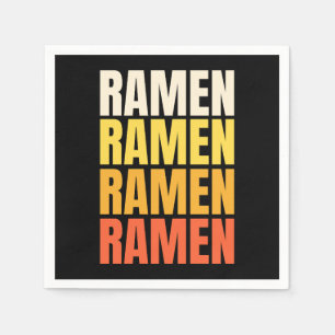 Serviette En Papier Conception de texte Ramen