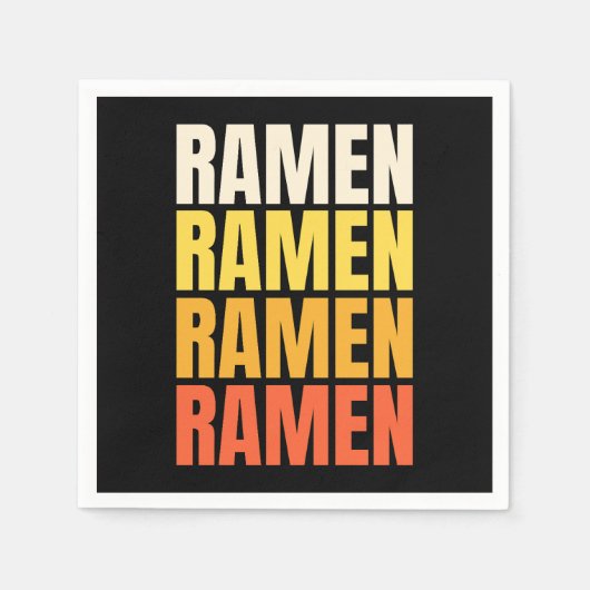 Serviette En Papier Conception de texte Ramen (Devant)