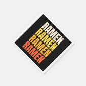 Serviette En Papier Conception de texte Ramen (Coin)
