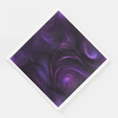 Serviette En Papier Conception de torsion violette foncée (Coin)