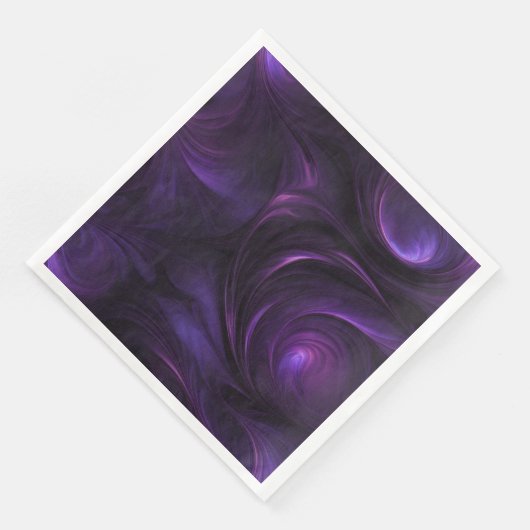 Serviette En Papier Conception de torsion violette foncée (Coin)