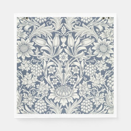 Serviette En Papier Conception de tournesol (par William Morris) servi (Devant)