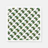 Serviette En Papier Conception de tracteur vert (Devant)