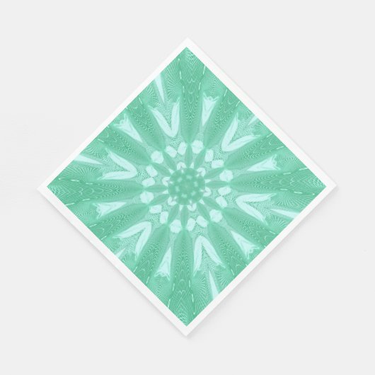 Serviette En Papier Conception de Tulle Faux Vert Mint (Coin)