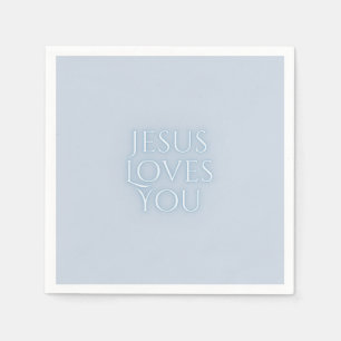 Serviette En Papier Conception de typographie chrétienne Jésus aime
