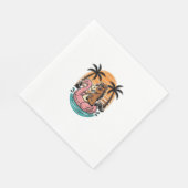 Serviette En Papier Conception de vacances d'été Flamingo Cheval Vinta (Coin)