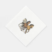 Serviette En Papier Conception de vecteur d'art de chevaux de course v (Coin)