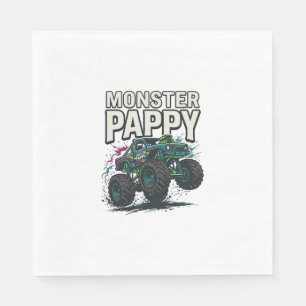 Serviette En Papier Conception de vecteur vintage de camion monstre Pa
