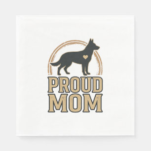 Serviette En Papier Conception de vecteur vintage silhouette de chien
