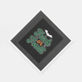 Serviette En Papier Conception de Web de chauve-souris de Trick or Tre (Coin)