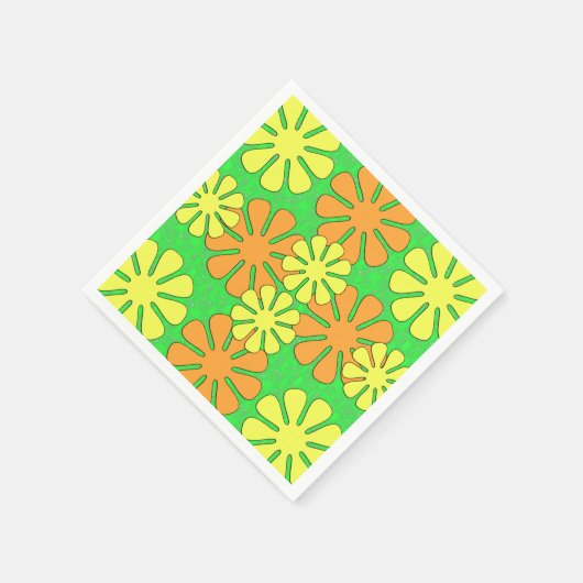 Serviette En Papier Conception des fleurs (Coin)