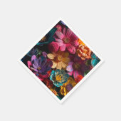 Serviette En Papier Conception des fleurs (Coin)