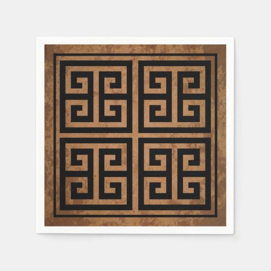 Serviette En Papier Conception des Motifs clés grecs (Devant)