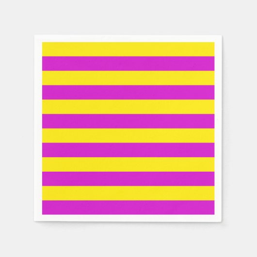 Serviette En Papier Conception des rayures pourpre et jaune (Devant)