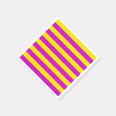 Serviette En Papier Conception des rayures pourpre et jaune (Coin)