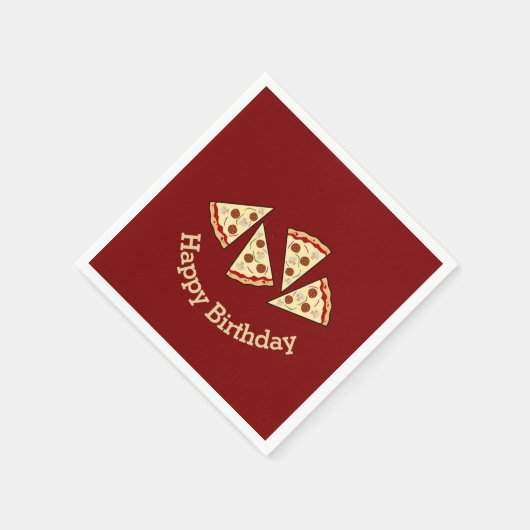 Serviette En Papier Conception des tranches de pizza (Coin)