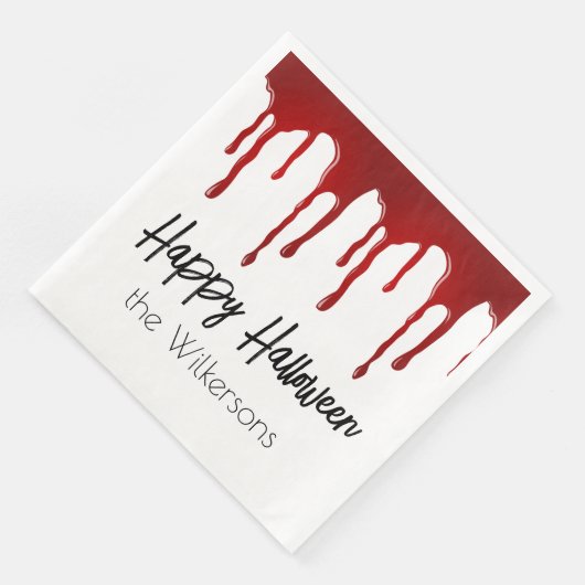 Serviette En Papier Conception d'Halloween avec ébullition du sang (Coin)