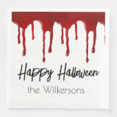 Serviette En Papier Conception d'Halloween avec ébullition du sang (Devant)