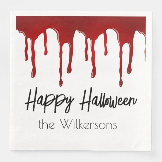 Serviette En Papier Conception d'Halloween avec ébullition du sang (Devant)