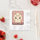 Serviette En Papier Conception d'illustration de lama mignon (En situation)