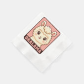 Serviette En Papier Conception d'illustration de lama mignon (Coin)