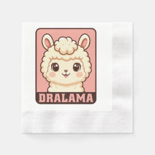 Serviette En Papier Conception d'illustration de lama mignon