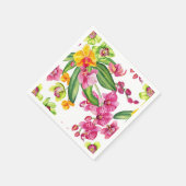 Serviette En Papier Conception d'orchidées à l'aquarelle 18 (Coin)
