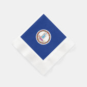 Serviette En Papier Conception du drapeau de l'État de Virginie (Coin)