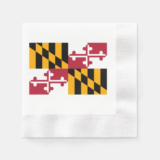 Serviette En Papier Conception du drapeau de l'État du Maryland (Devant)