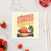 Serviette En Papier Conception du texte d'été (En situation)